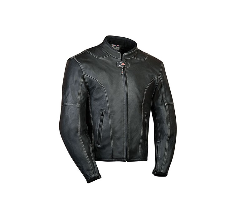 LARROS leather biker jacket for men