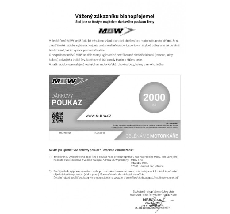 GUTSCHEIN 2000,-Kč