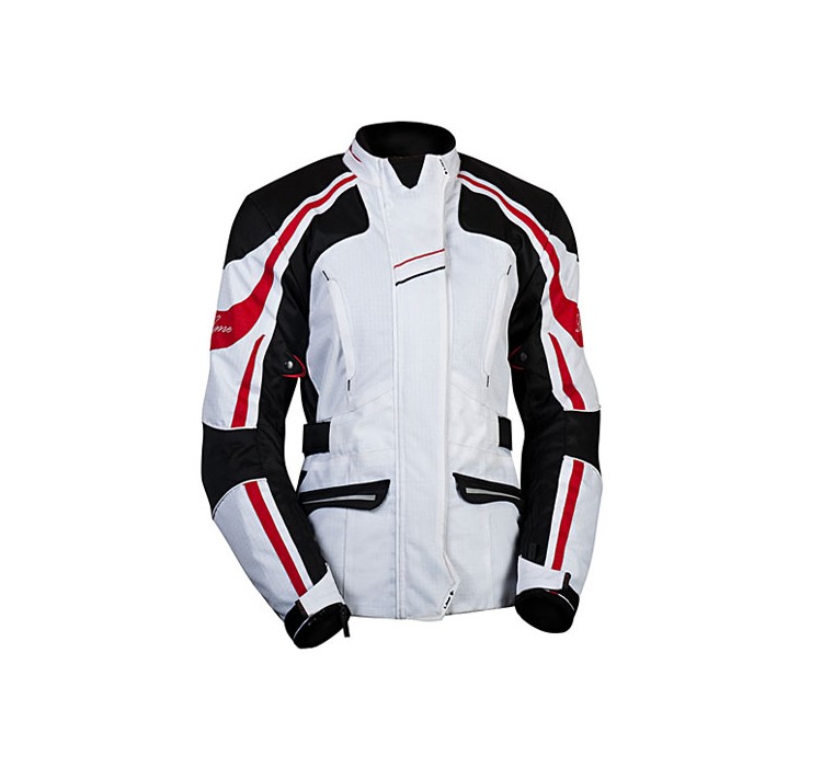NIKITA RED textile biker jacket for ladies