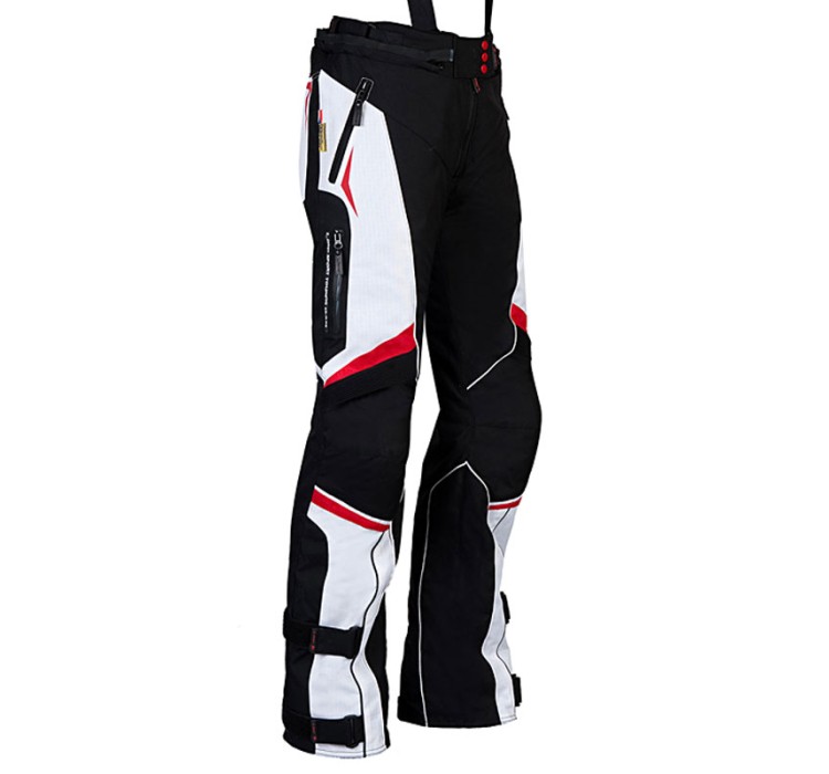EVELIN RED textile biker pants for ladies