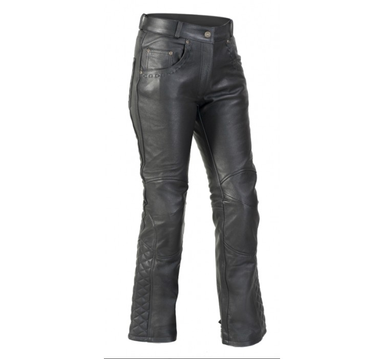 BRIGITA leather biker pants for ladies