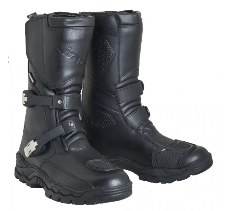 TANER leather moto boots