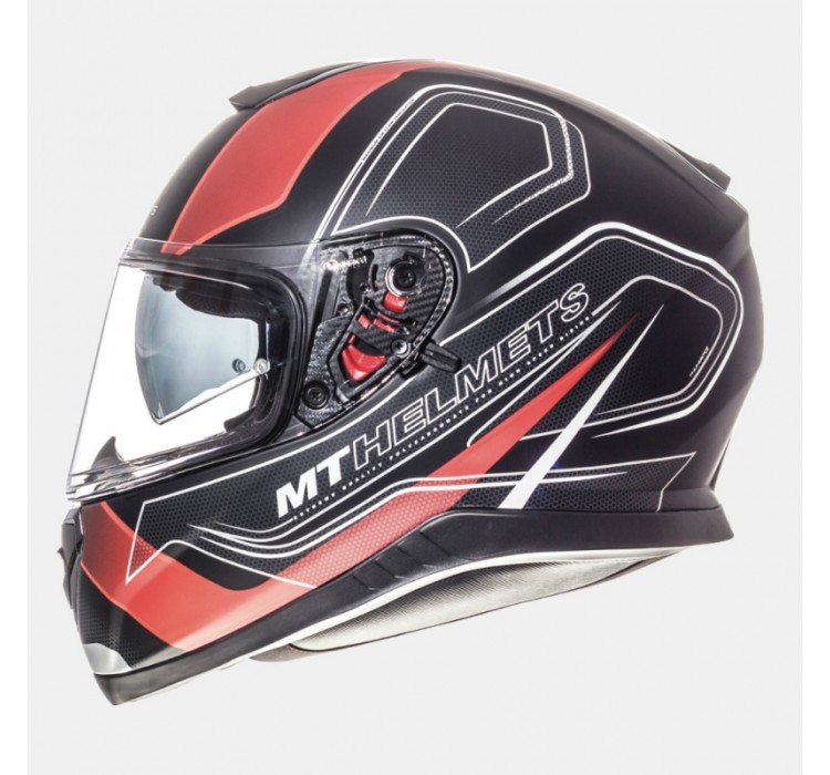 MT THUNDER 3SV TRACE Matt Black/Red