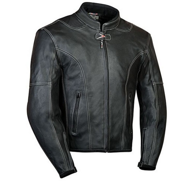 LARROS leather biker jacket for men