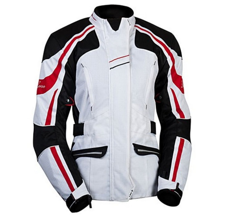 NIKITA RED textile biker jacket for ladies