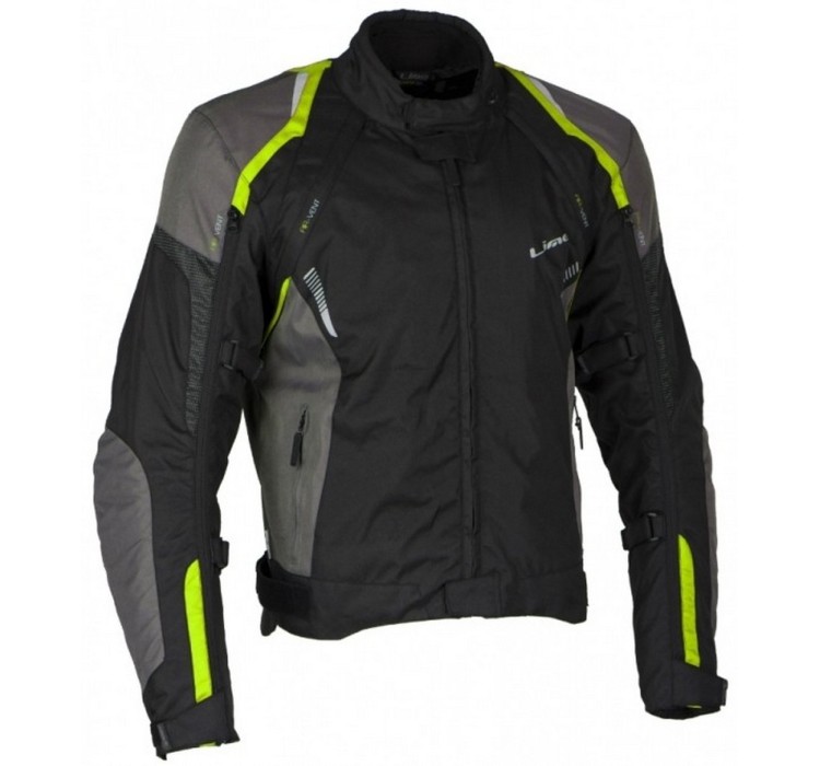 LUCAS YELLOW textile biker jacket for men