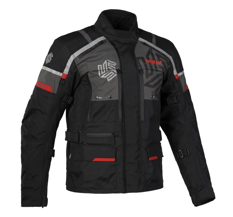 MEMPHIS JACKET BLACK textile biker jacket for men