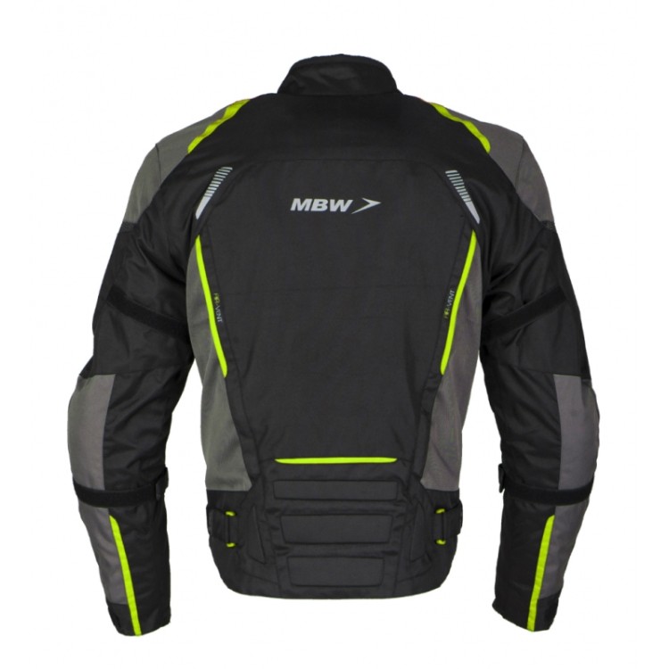 MBW LUCAS yellow - pánská textilní  moto bunda