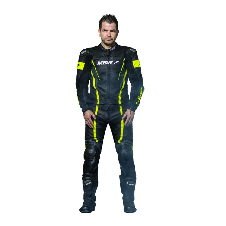 MBW FLASH YELLOW dvoudílná moto kombinéza 