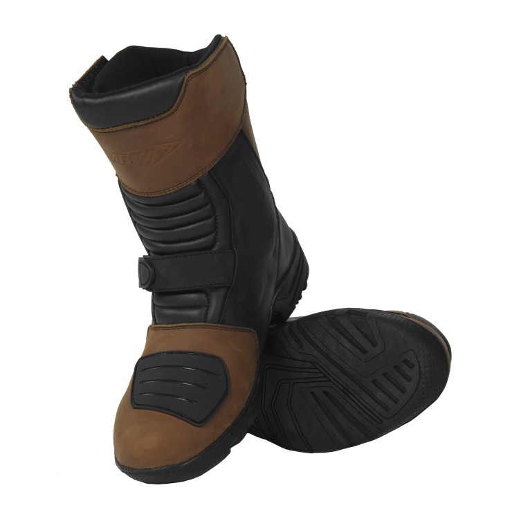 SIERRA BROWN kožené moto boty