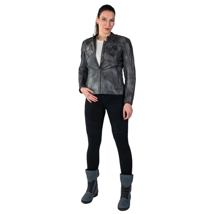 VINTAGE kožená dámská moto bunda