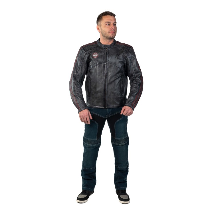 VINTAGE kožená pánská moto bunda