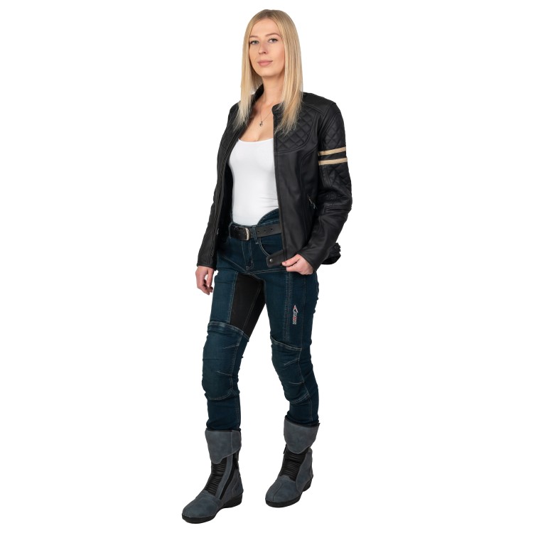 SARA kožená dámská moto bunda