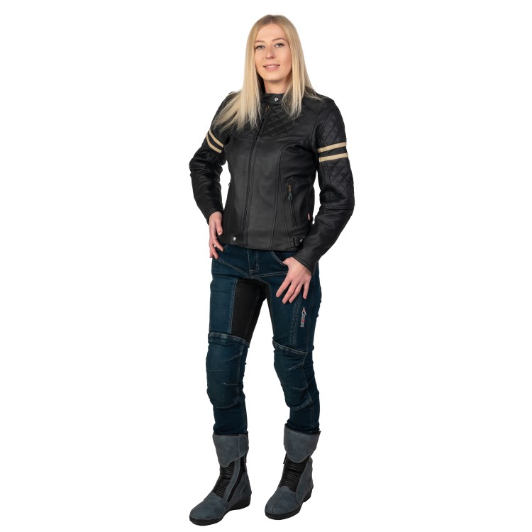 SARA kožená dámská moto bunda