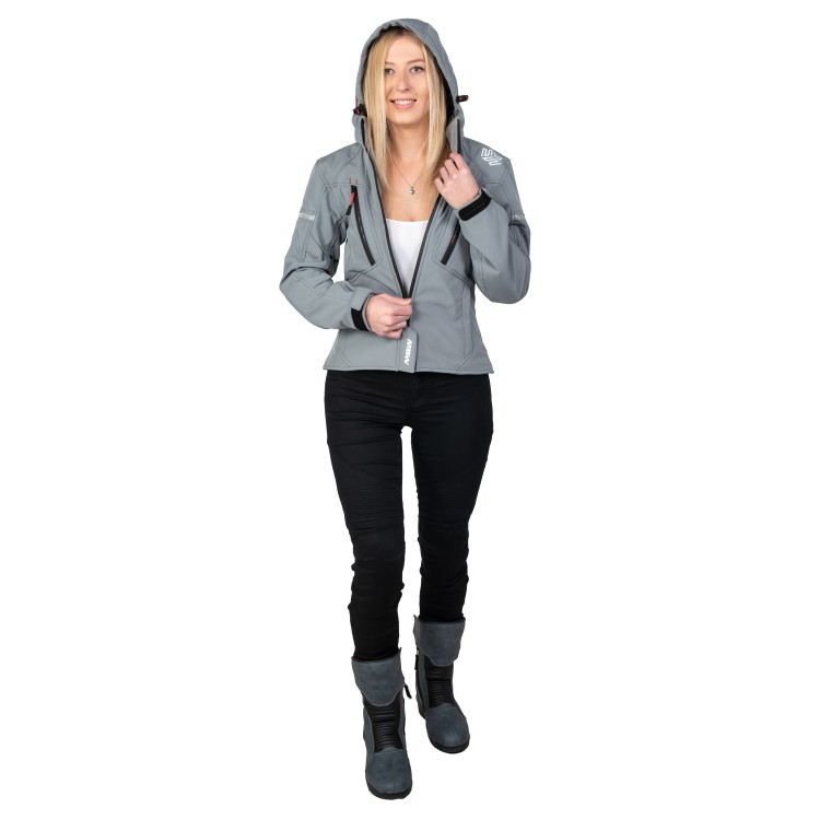 HANA softshell lady jacket stone grey