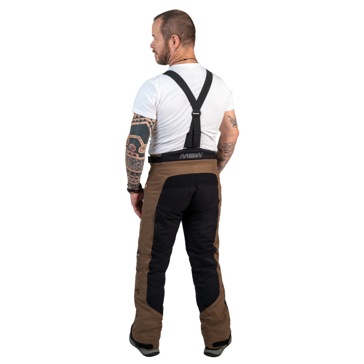 LUCA BROWN PANTS textilní pánské moto kalhoty