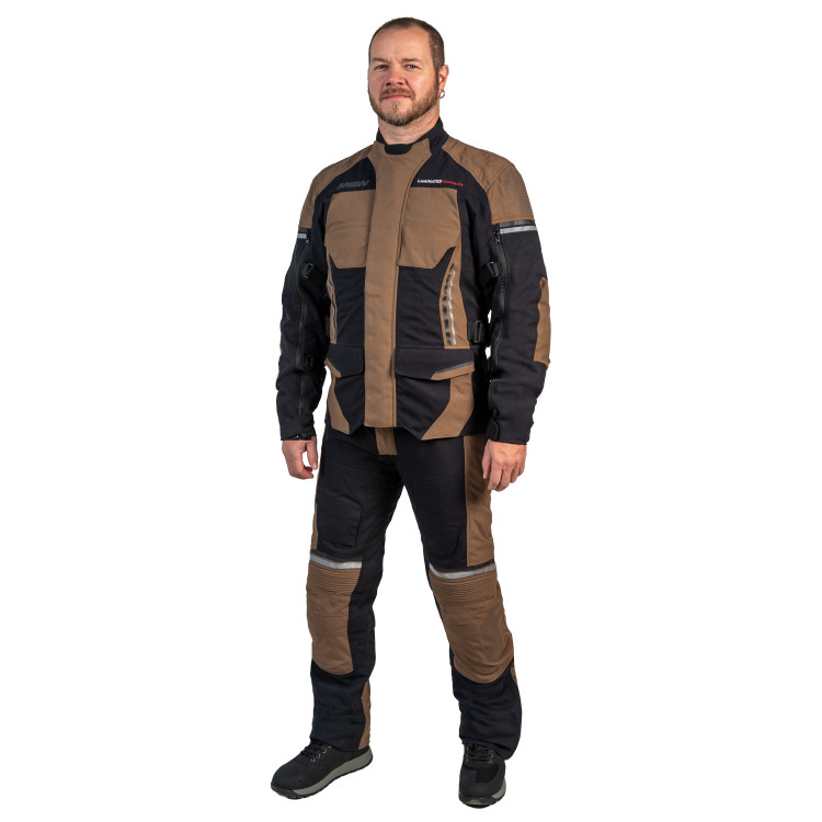 LUCA BROWN PANTS textilní pánské moto kalhoty