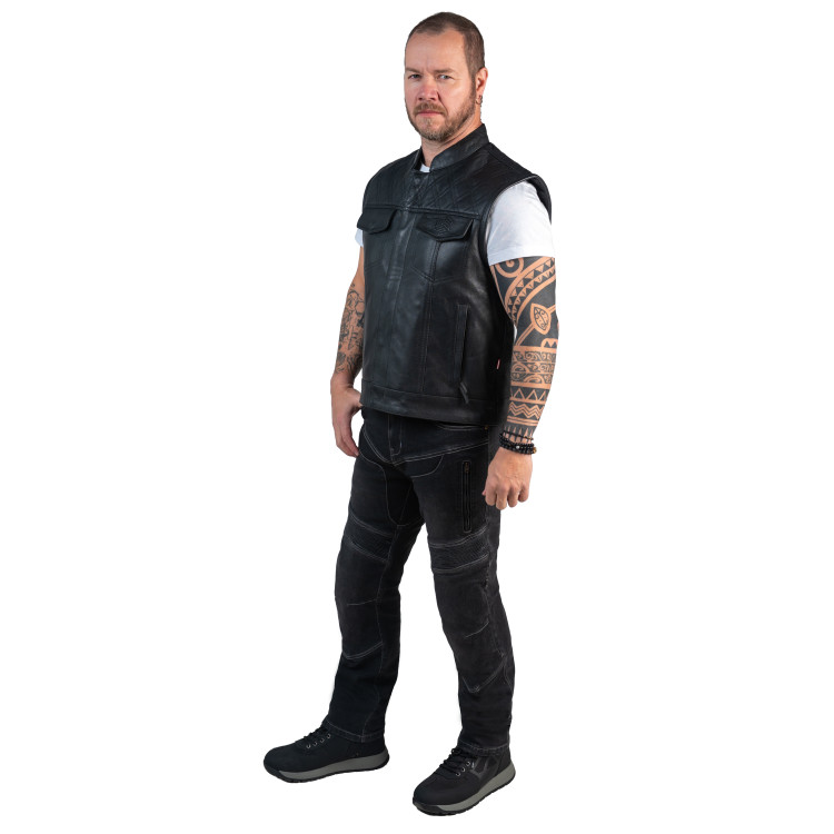 DURO kožená pánská vesta